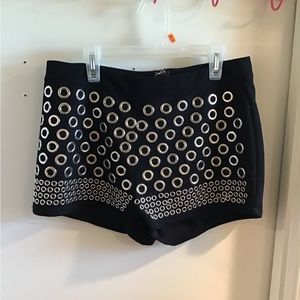 NWT BLACK SHORTS WITH SILVER Embellishments